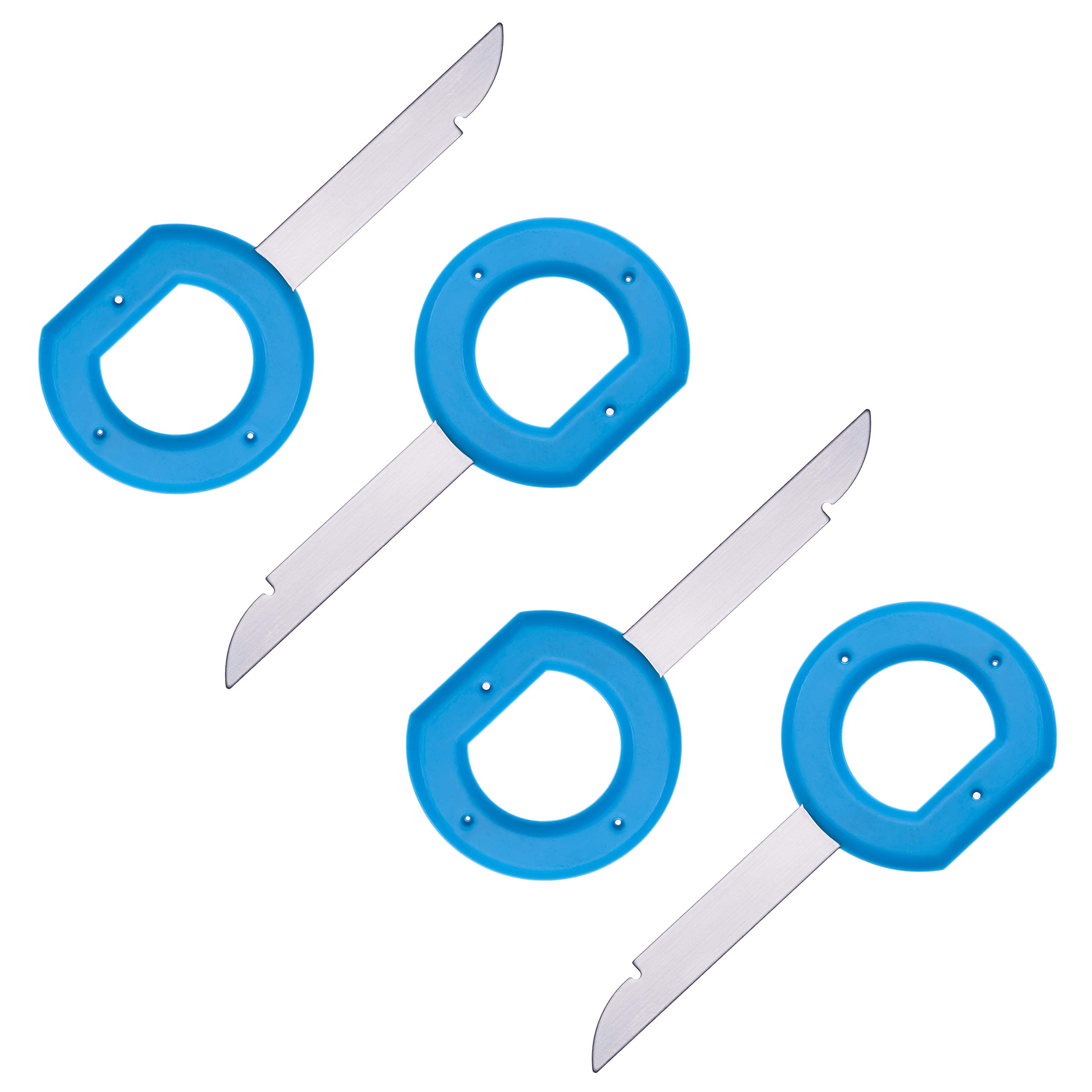 Car Radio Removal Tool Key by DIN Release Keys Set for Audi, VW VolksWagen, Mercedes Benz, BMW OEM Head Unit CD Media Player Pins | Universal Pin Stereo Hooks Tools (2 pairs) - Upgraded version