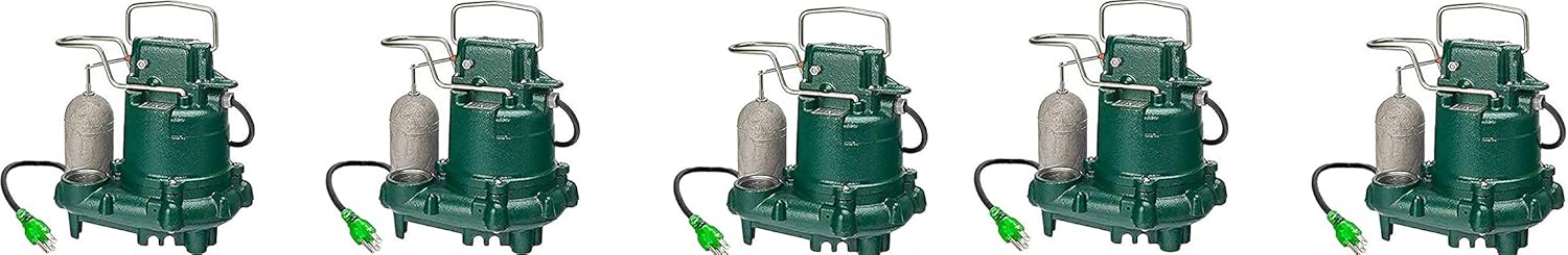 Zoeller M63 Premium Series 5 Year Warranty Mighty-Mate Submersible Sump Pump, 1/3 Hp (Pack of 5)