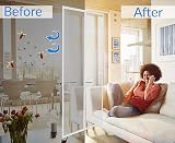 DIKER Magnetic Screen Door 160x210cm White Insect Mesh for French Patio Doors view 2