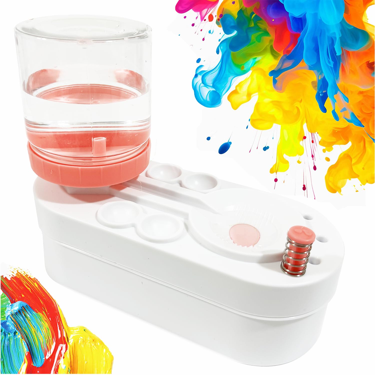 Photo 1 of 2025 Upgraded Paint Brush Cleaner Brush Rinser Water Circulation(Pre Assembled), Watercolor/Oil and Water-Based Paint Brush Cleaner Tool, Gift for Adults Artist Beginners