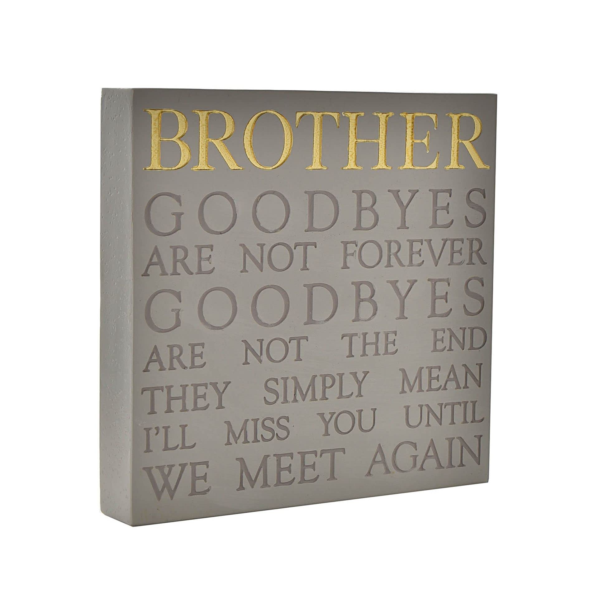 Grey Square Memorial Plaque by Thoughts of You - Brother