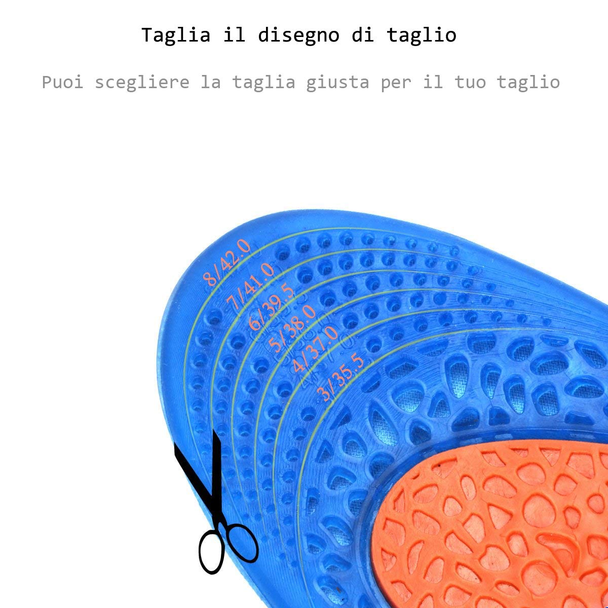 HLYOON GEL Sports Orthotic Insoles, Full Length Performance Shoe Insoles, Relieve Foot Pain and Fasciitis (UK women\'s (4-9))