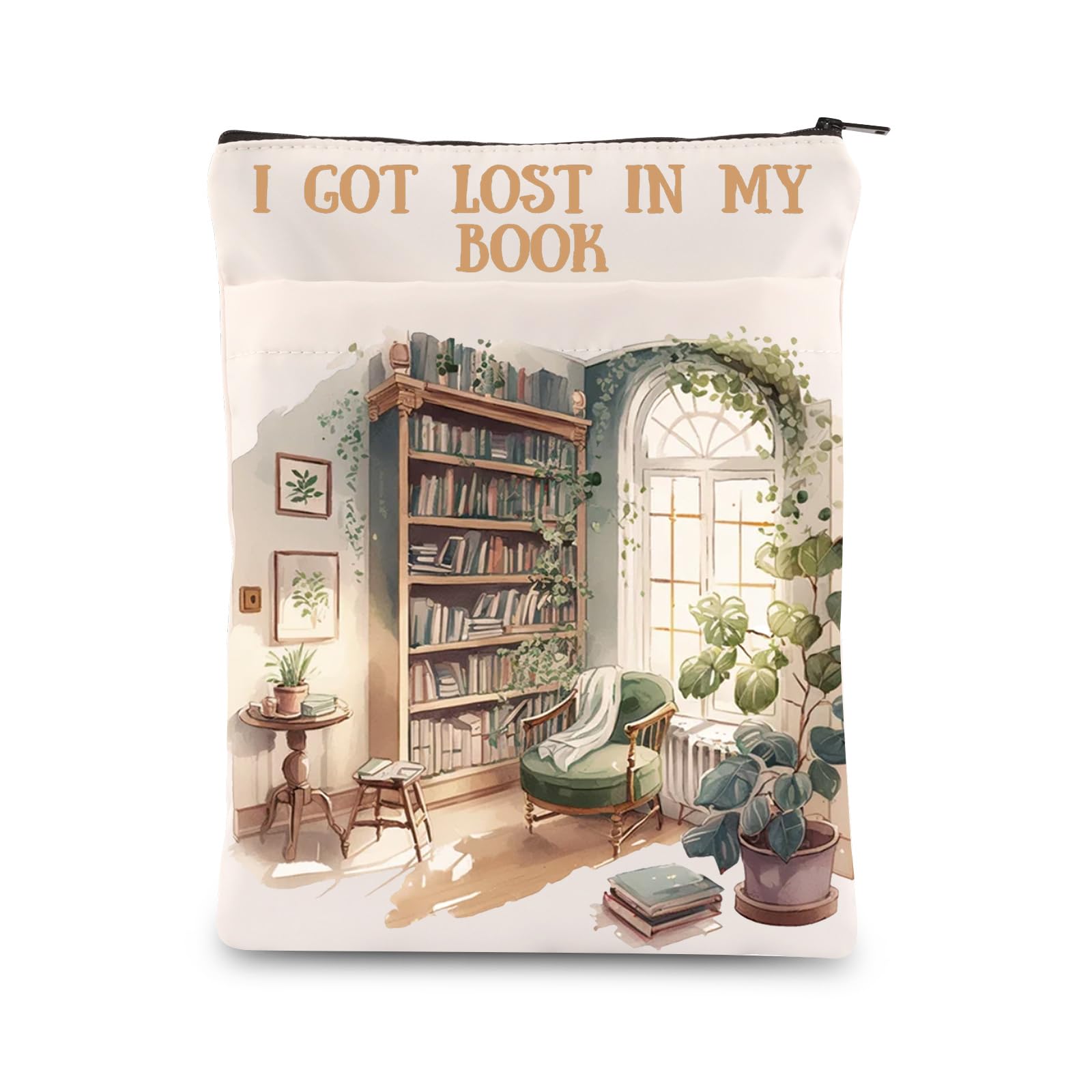 KEYCHIN I Got Lost in My Book Sleeve - Bookish Gifts for Bookworm, Nerd, Librarian - Reader Cover Protector (Lost in Book)
