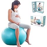 BABYGO Birthing Ball Pregnancy Maternity Labor & Yoga Ball + Our 100 Page Pregnancy Book, Exercise, Birth & Recovery Plan, An
