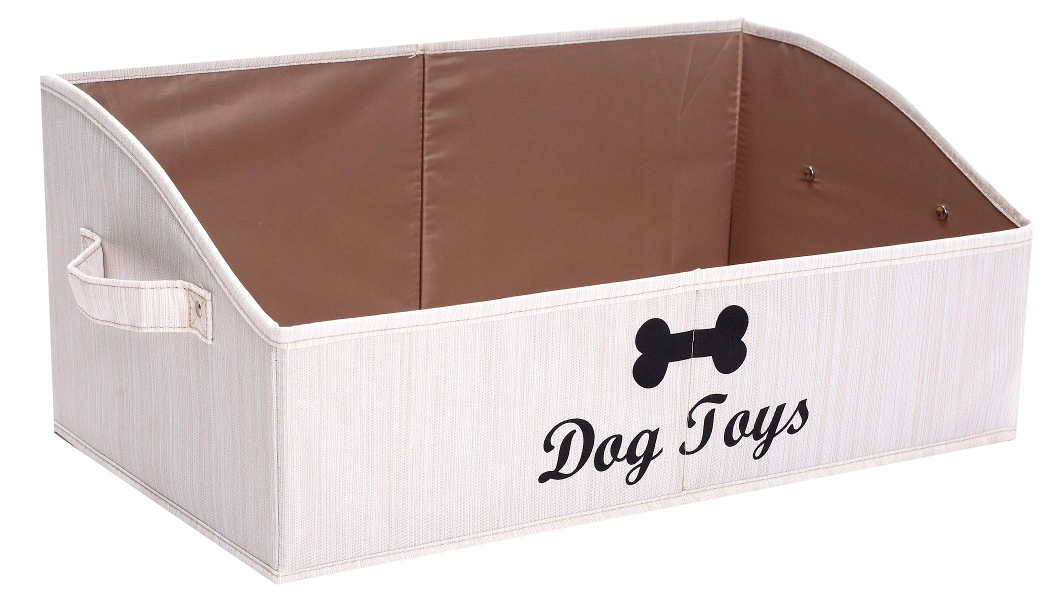 Morezi Dog toy box pet toy storage shallow baskets large perfect for living room area, playroom, closet, shelf gift basket home decoration - Beige