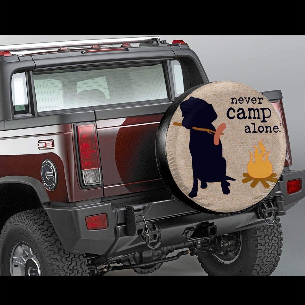 LiBei Never Camp Alone Dog Waterproof Spare Tire Cover Fits for Trailer