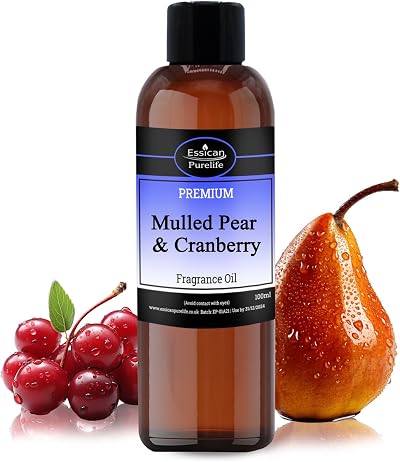 Essican Purelife Mulled Pear Cranberry Fragrance Oil 100ml UK Made for Diffusers
