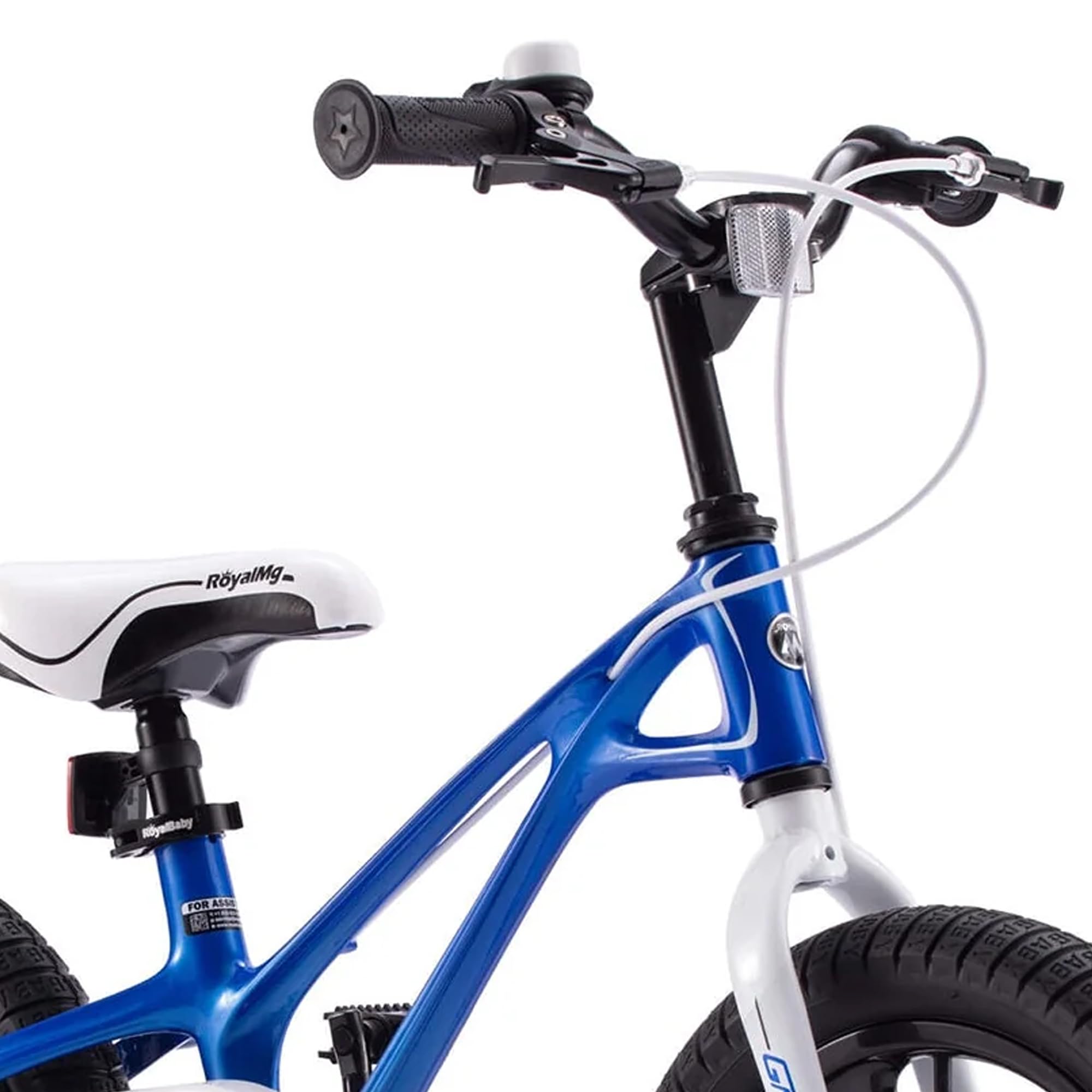 RoyalBaby Space Kids Bike 14 16 18 Inch Mg Aluminium Alloy Boys Girls Bicycle Ages 3-9 Years Disc Brakes Dual Handle Brakes Training Wheel Options