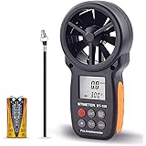 BTMETER BT-100 Handheld Anemometer Digital Wind Speed Meter Gauge for HVAC Tester Air Flow Velocity, Wind Chill, 14℉-113℉ Win