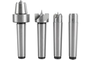 KUNTEC 4PCS MT2 Arbor Live Center Wood Lathe Drive Spur Cup Set for Wood-Working Machines