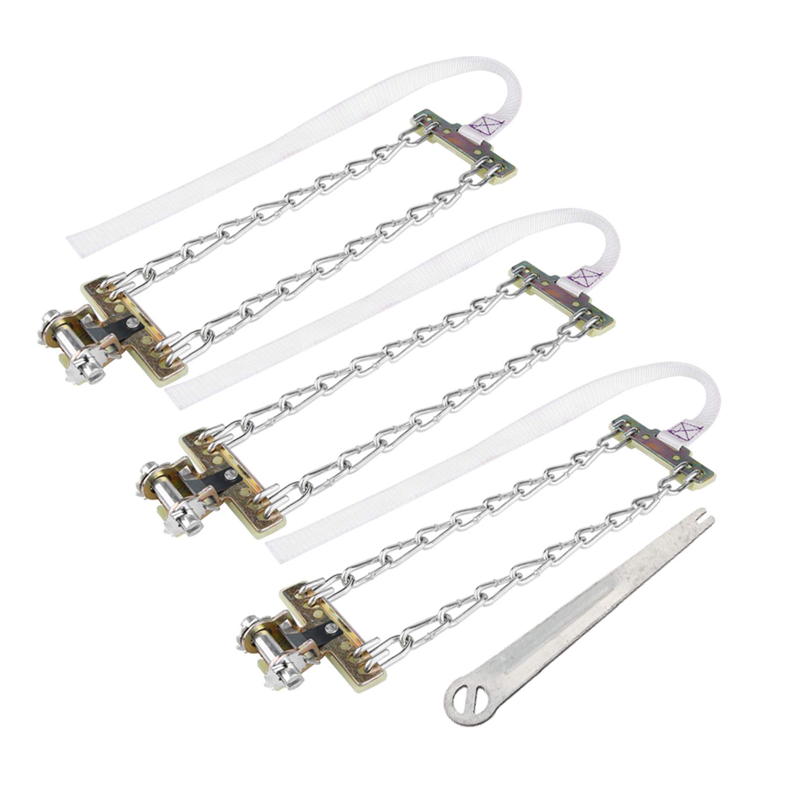 Fydun Tire Chain 3pcs Tire Anti skid Steel Chain Snow Mud Car Security Tyre Clip-on Chain for Car Car Truck SUV(S)