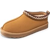 DREAM PAIRS Girls Boys Slippers Kids House Shoes | Indoor Outdoor Fuzzy Little Big Kid Slip-on Faux Suede Slipper for Winter Christmas