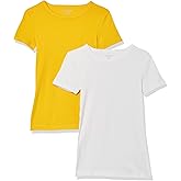 Amazon Essentials Women's Slim-Fit Short-Sleeve Crewneck T-Shirt, Pack of 2