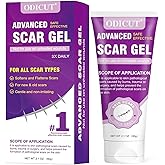Silicone Scar Gel, Intensive Scar Cream, 2.1oz Keloid Bump Removal for Stretch Marks Removal, Surgical Scars, Cesarean Section, Acne, Injury, Burns, Doctor-tested Scar Improvement (60g)