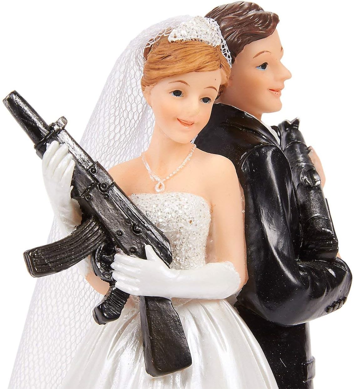 Juvale Wedding Cake Topper – Fun Wedding Couple Figures Decorations ...