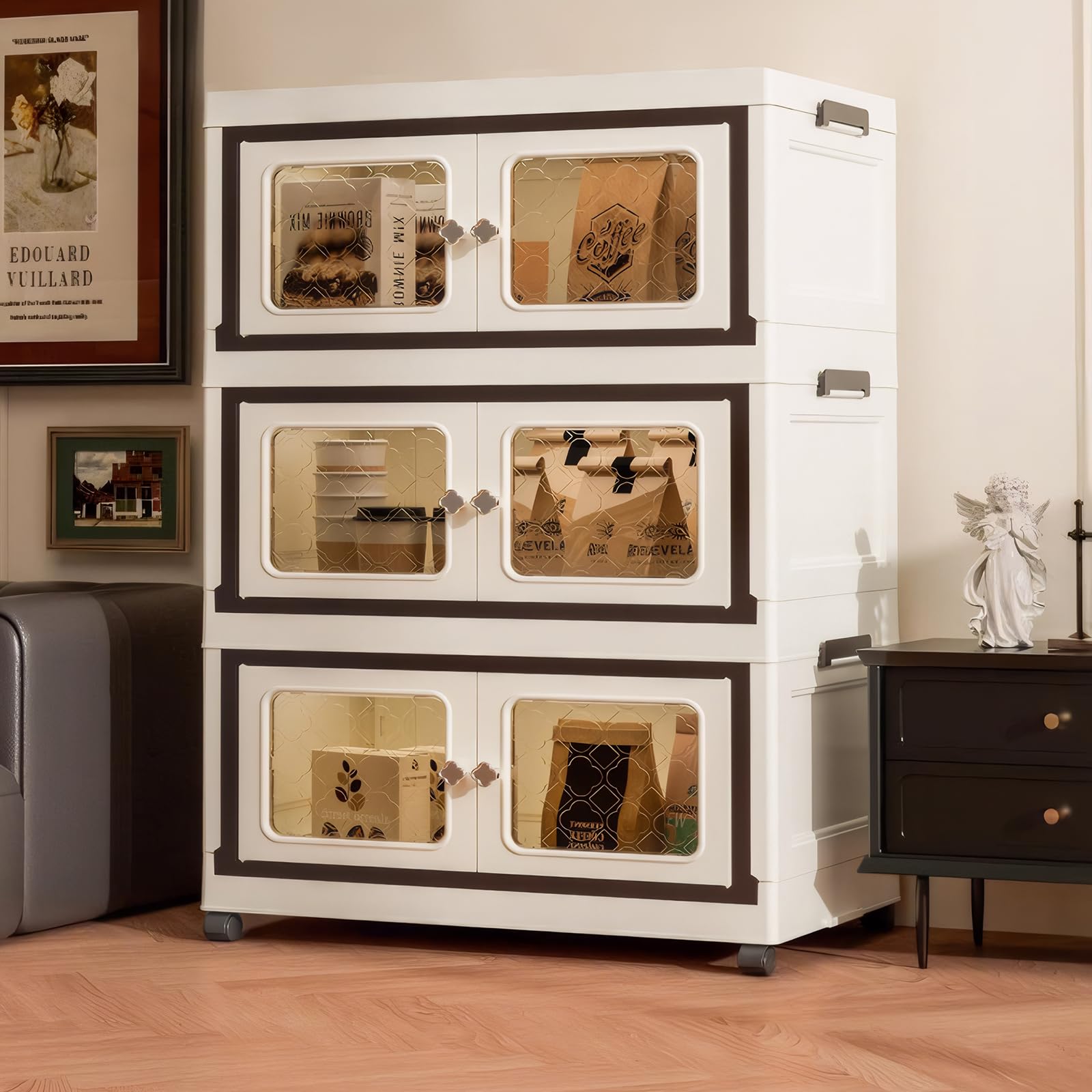 Photo 1 of FITYE-KY 198QT Stackable Storage Bins with Lid 3 Tier Large Stroage Box and Container,Closet Organizers and Storage for Living Room Kitchen Dorm