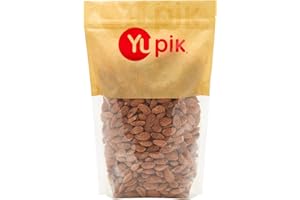 Yupik Dry Roasted Salted Almonds, 1 kg, Gluten-Free, Kosher, Whole Nuts, Seasoned Nuts, Salty Snacks, Lightly Roasted, Oil-Fr