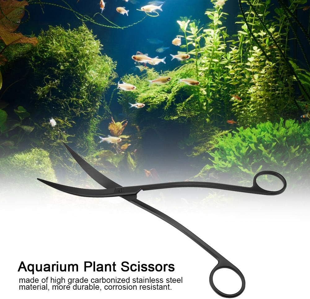 Carbonized Stainless Steel Aquarium Plant Scissors Wave Scissors Aquascaping Tool Fish Tank