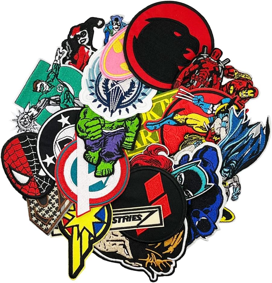 Mixed Media - 24pcs Mixed Movie TV Series Embroidered Iron On Patches