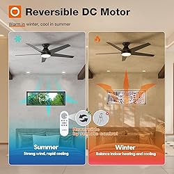addlon Ceiling Fans with Lights, 52 inch Low