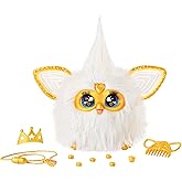 Furby Gold Glam Interactive Plush Toys for 6 Year Old Girls & Boys & Up, Voice Activated Animatronic, Speaks English & Furbish, White (Amazon Exclusive)