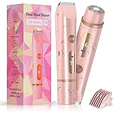 Bikini Trimmer for Women Electric Razors for Women Women's Electric Razor 2 in 1 Shaver Pubic Hair Trimmer Ipx7 Waterproof Wet Dry Use Bikini Shaver for Ladies Pubic, Legs, Face, Underarms (Pink)