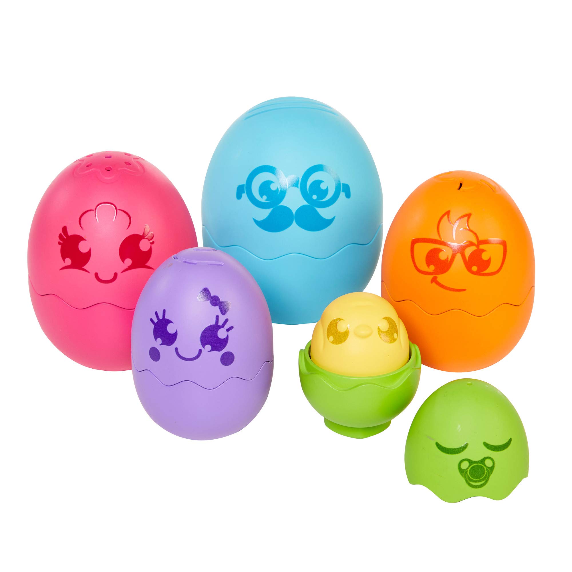 TOMY Toomies Hide and Squeak Nesting Eggs Baby Toy, Educational Shape Sorter with Colours and Sound, Easter Toy for Babies, Toddlers & Little Kids from 6 Months, 1, 2 & 3 Year Olds