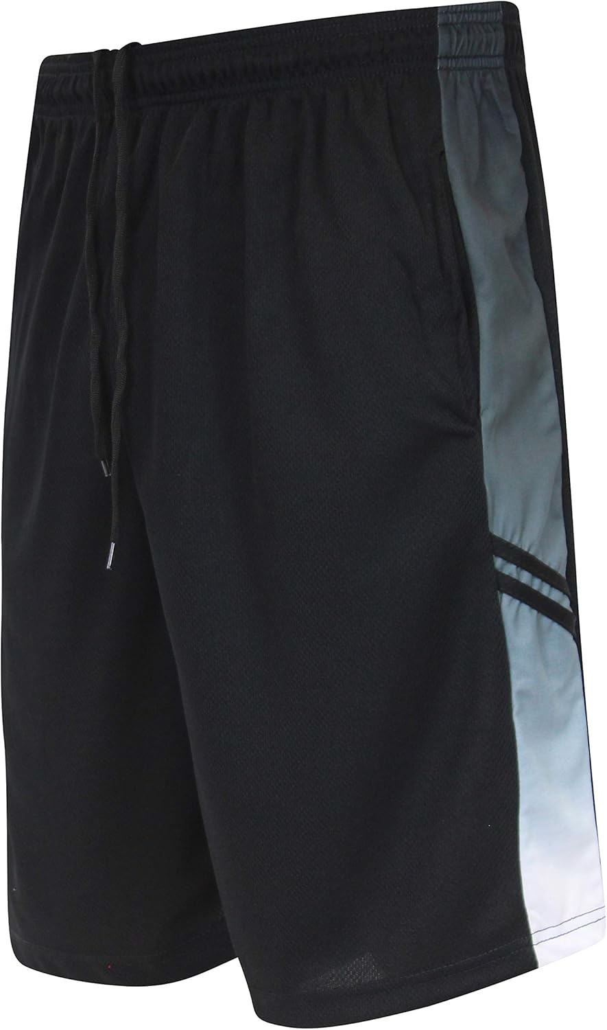 Real Essentials Boys' 5-Pack Mesh Active Athletic Performance Basketball Shorts with Pockets: Clothing
