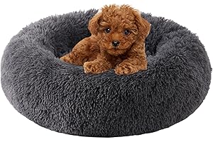 WGOOGW Small Dog Bed, Cat Beds for Indoor Cats, Calming Anti-Anxiety Donut Bed for Puppy and Kitten, Washable Round Fluffy Pet Bed for Extra Small Dogs and Cats(Fits up to 5 lbs Pets)