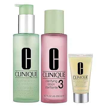 Amazon Com Clinique 3 Step Skin Care System For Skin Types 3 4