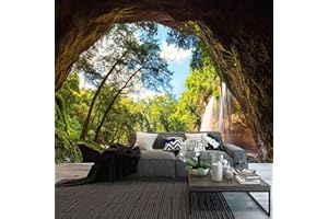 FENDROM Green Misty Forest Tapestry Wall Hanging Nature Mountain Cave Landscape Tapestry Waterfall River Tapestries for Bedroom Living Room Dorm Decor