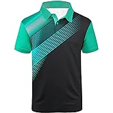 ZITY Mens Golf Shirt Short Sleeve Sport Moisture Wicking Performance Print Golf Polo Shirts for Men Collared Casual T-Shirt