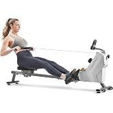 Sunny Health &amp; Fitness Smart Magnetic Rowing Machine, Full-Body Workout | Up to 50" Slide Rail, Compact Design for Home Gym, Adjustable Magnetic Resistance, Vertical Storage, Free SunnyFit App