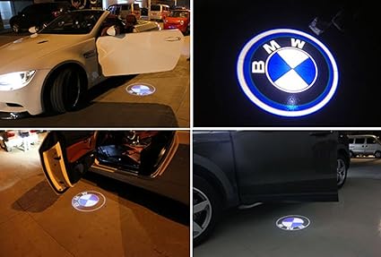 pesp® 2 x LED Coche Inalámbrico Puerta Bienvenida Luz 3d láser ...