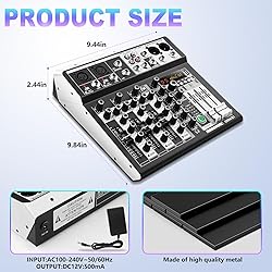 4 Channel Audio Interfacer DJ Mixer Sound Board