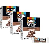 KIND Protein MAX Bars, Dark Chocolate Crisp, High Protein Snacks, 12 ct | A high-fiber, post-workout recovery boost with 20g protein and 1g sugar. These crispy, keto-friendly bars are gluten free.