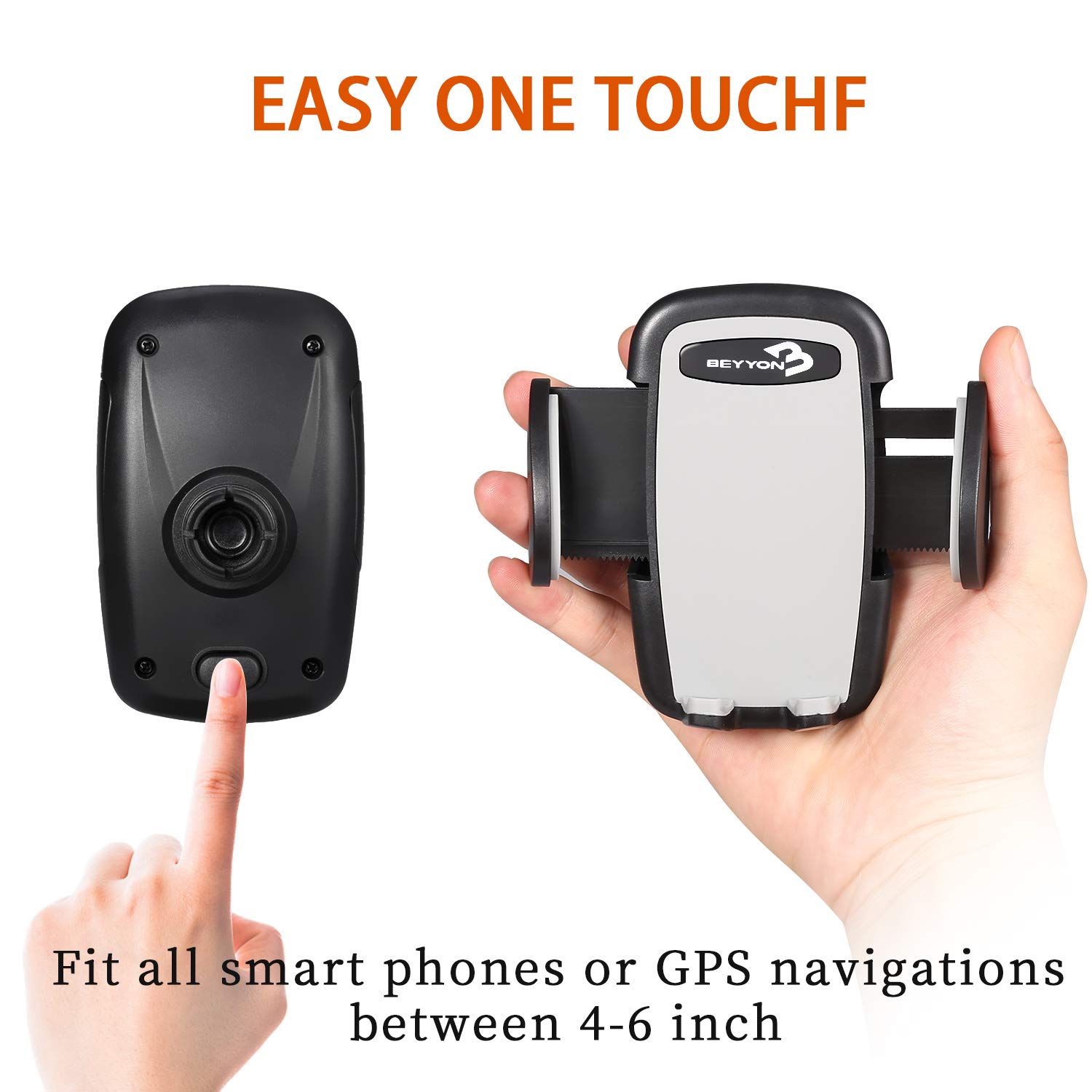 Car Phone Mount, Windshield Dashboard Cell Phone Holder with Strong Sticky Gel Pad Compatible with iPhone X/8/7/7Plus/6/6sP/5s/Samsung/Galaxy S9/S8/S7/S6/S5, Universal Smartphones