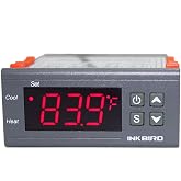 Inkbird Temp Control Thermostat ITC1000 Dual Stage Digital Temperature Switch Controller ℃ ℉ Display Heating Cooling Relay NTC Sensor 3D Printer Freezer Fridge Hatching 110 Volt