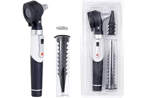 Zniry Fiber Optic Mini Otoscope - Ear Scope with Light, Ear Infection Detector (Black Color)