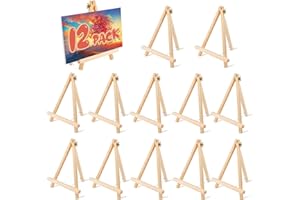 GARDEASY 12 Pack 9 Inch Wood Easels, Easel Stand for Painting Canvases, Tripod, Kids Student Tabletop Easels for Painting, Art Craft Painting Easel Stand for Artist Adults Students