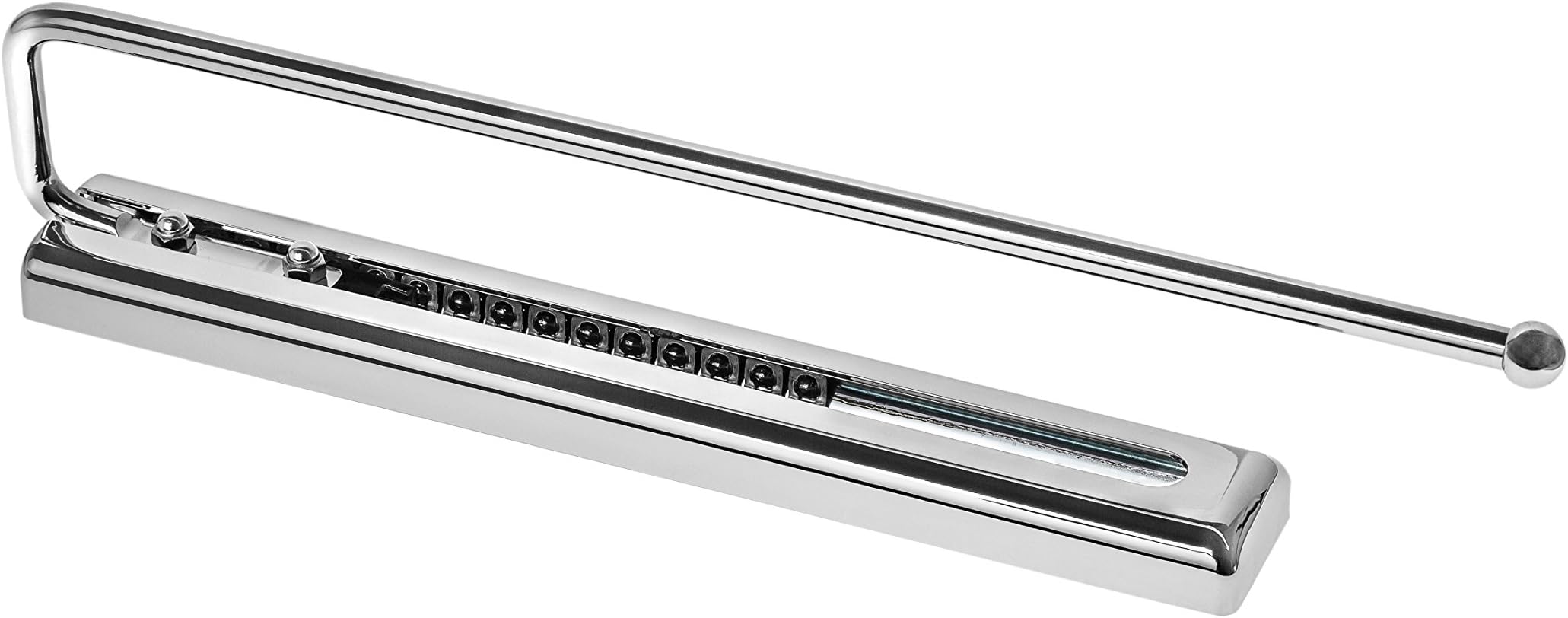 GedotecHand Towel Holder Hand Towel Rod Towel pull-out CLEOPATRA with ball bearings extendable 2 arms Steel Brass chrome-plated Assembly length 325 mm Brand quality - Länge 475 mm - einarmig