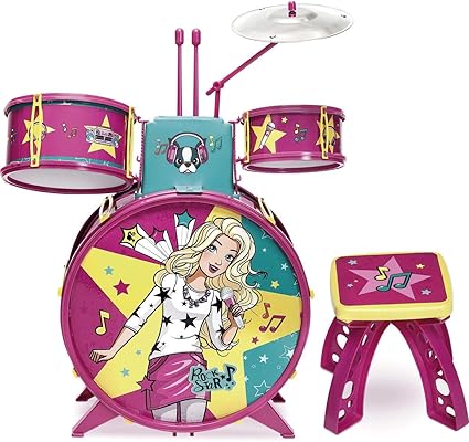 Bateria Infantil Fabulosa Barbie Rosa