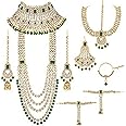I Jewels Traditional Ethnic Indian Kundan Dulhan Bridal Jewellery Set for Women