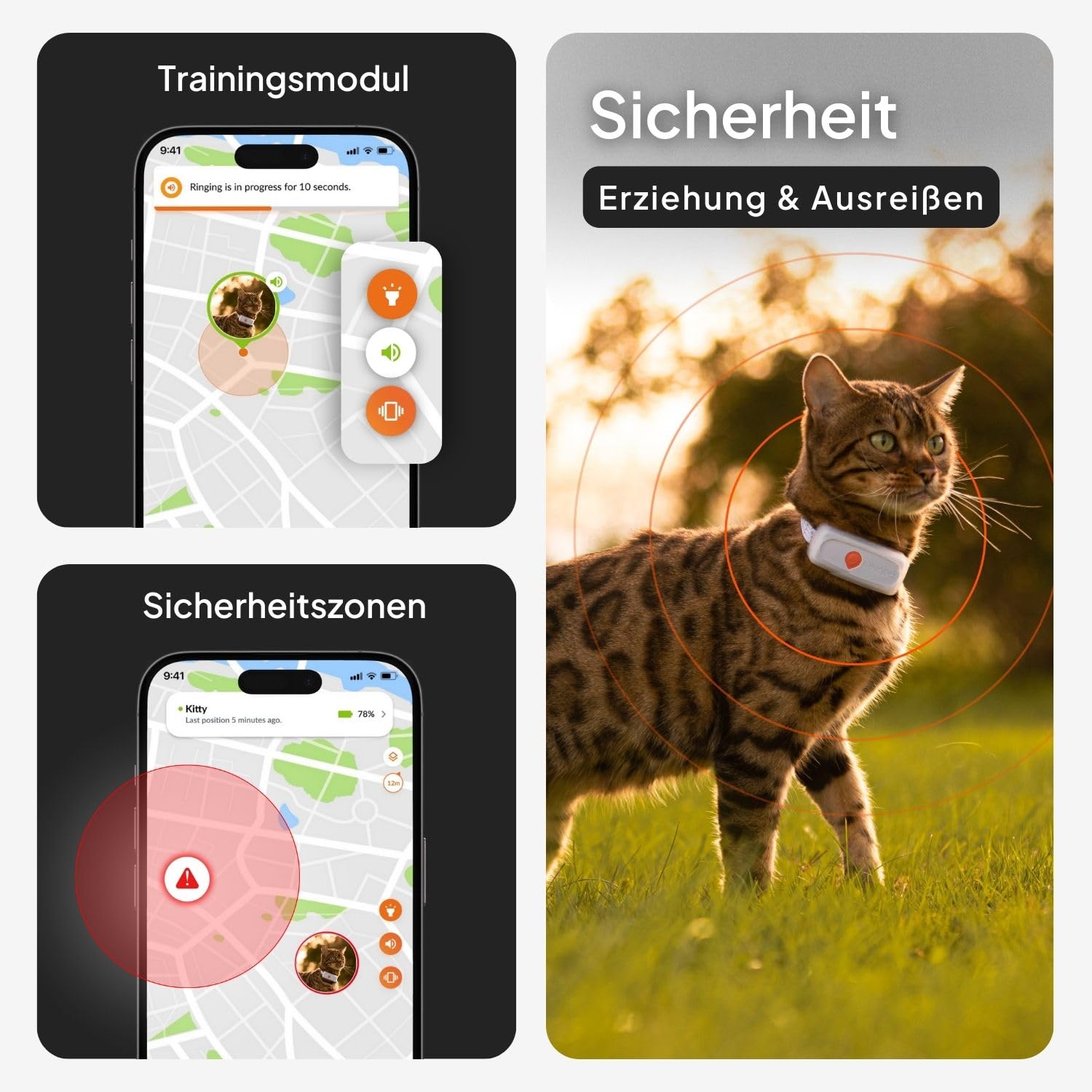 Weenect XS für Katzen - NEU Mini GPS-Tracker für Katzen | GPS-Tracking in Echtzeit | Ohne Distanzlimit | Kleinstes Modell auf dem Markt | Halsband inkludiert | Abonnement 4
