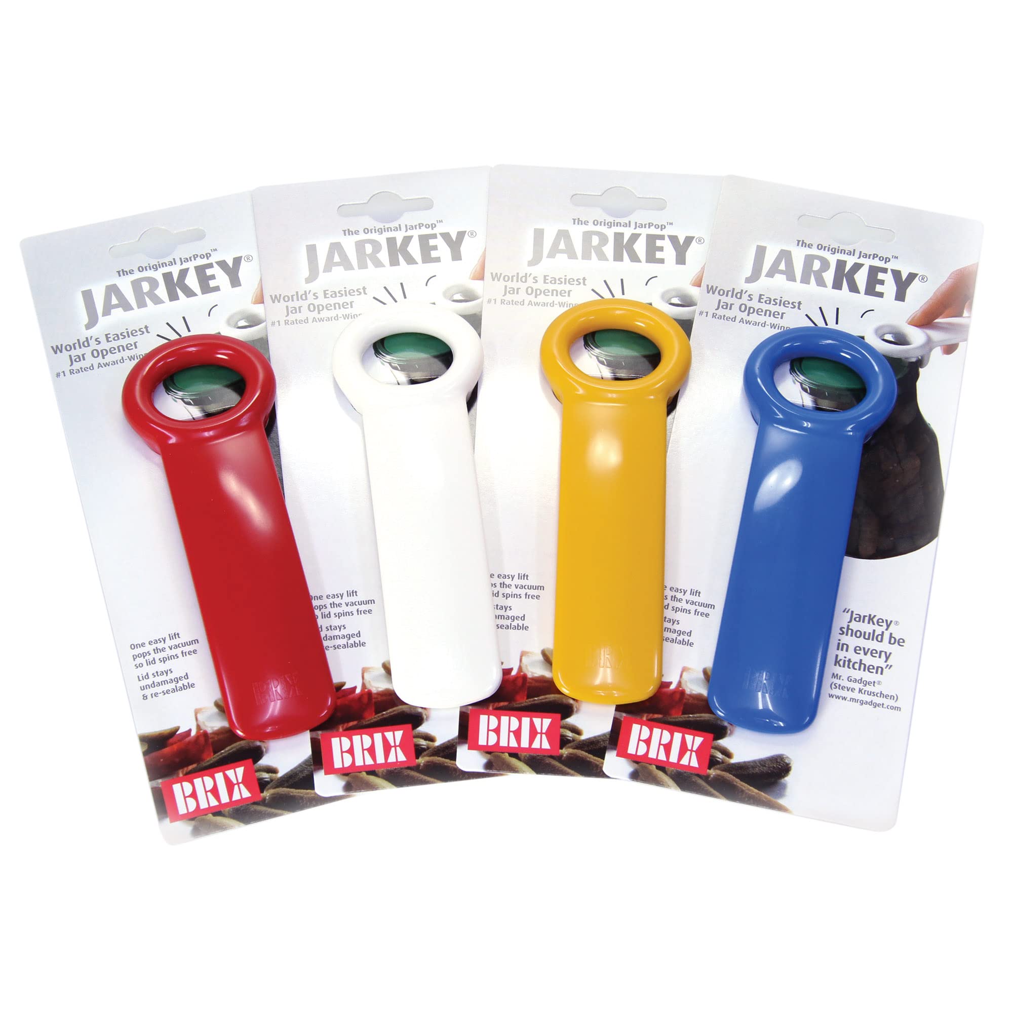 Brix Original Easy Jar Key Opener 2-Pack, Stainless