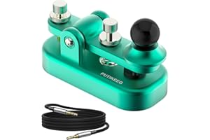 PUTIKEEG Mini Morse Radio Key CW HAM Send Telegram Double Paddle Morse Code Key with Aluminum Alloy Body Base(Dark Green)