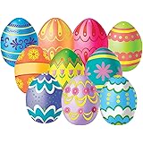 Beistle Colorful Mini Egg Cut Outs 10 Piece Easter Decorations, Multicolored