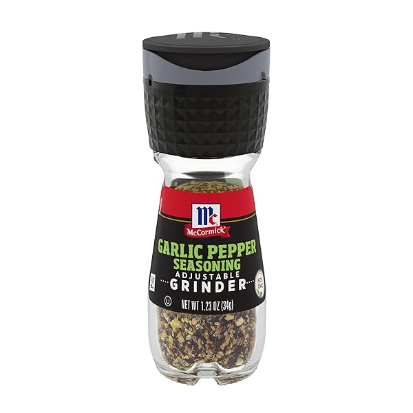 MCCORMICK GARLIC PEPPER SEASONING GRINDER, 1.23 OZ