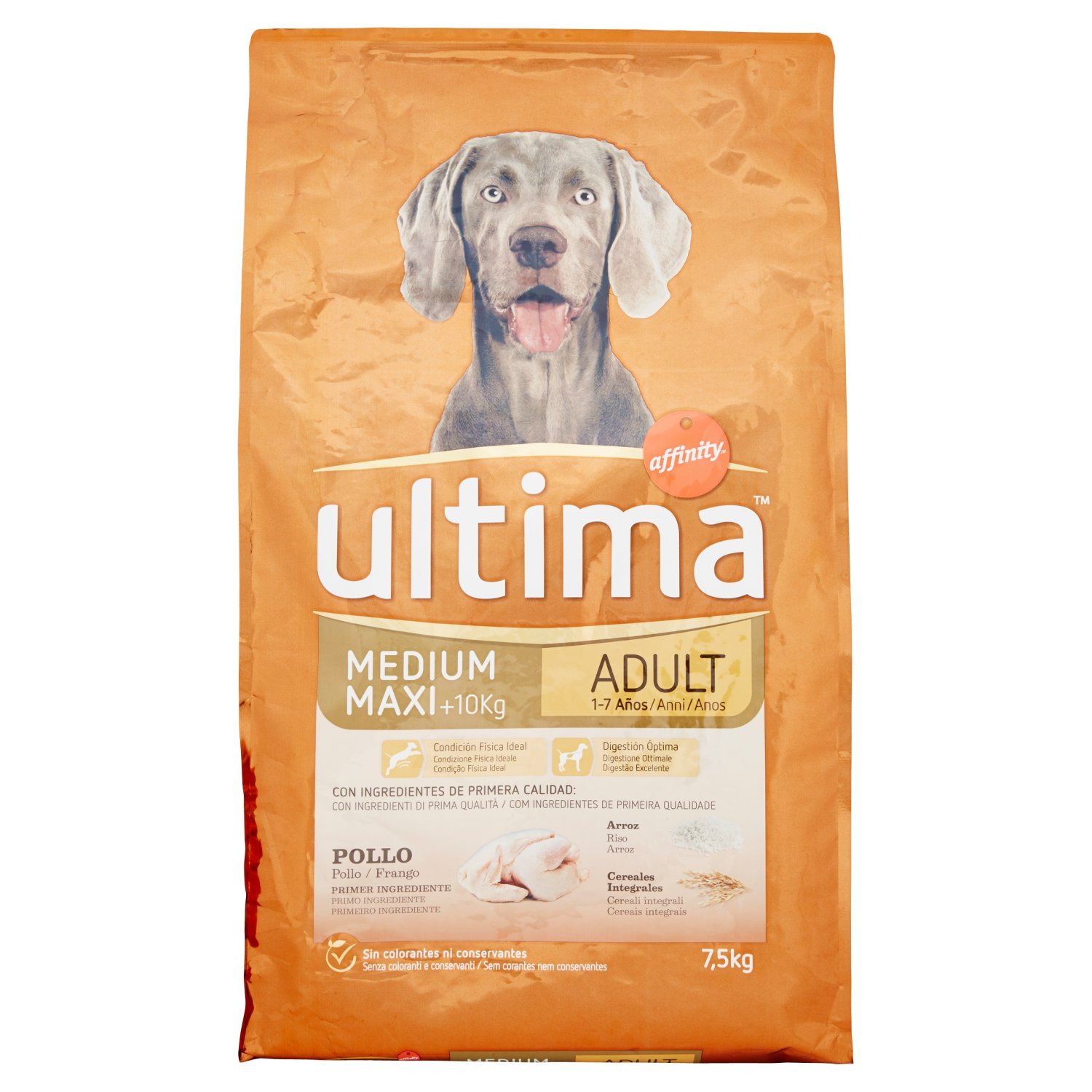 Ultima Pienso for Medium-Maxi Adult Dogs with Chicken – 7.5 kg