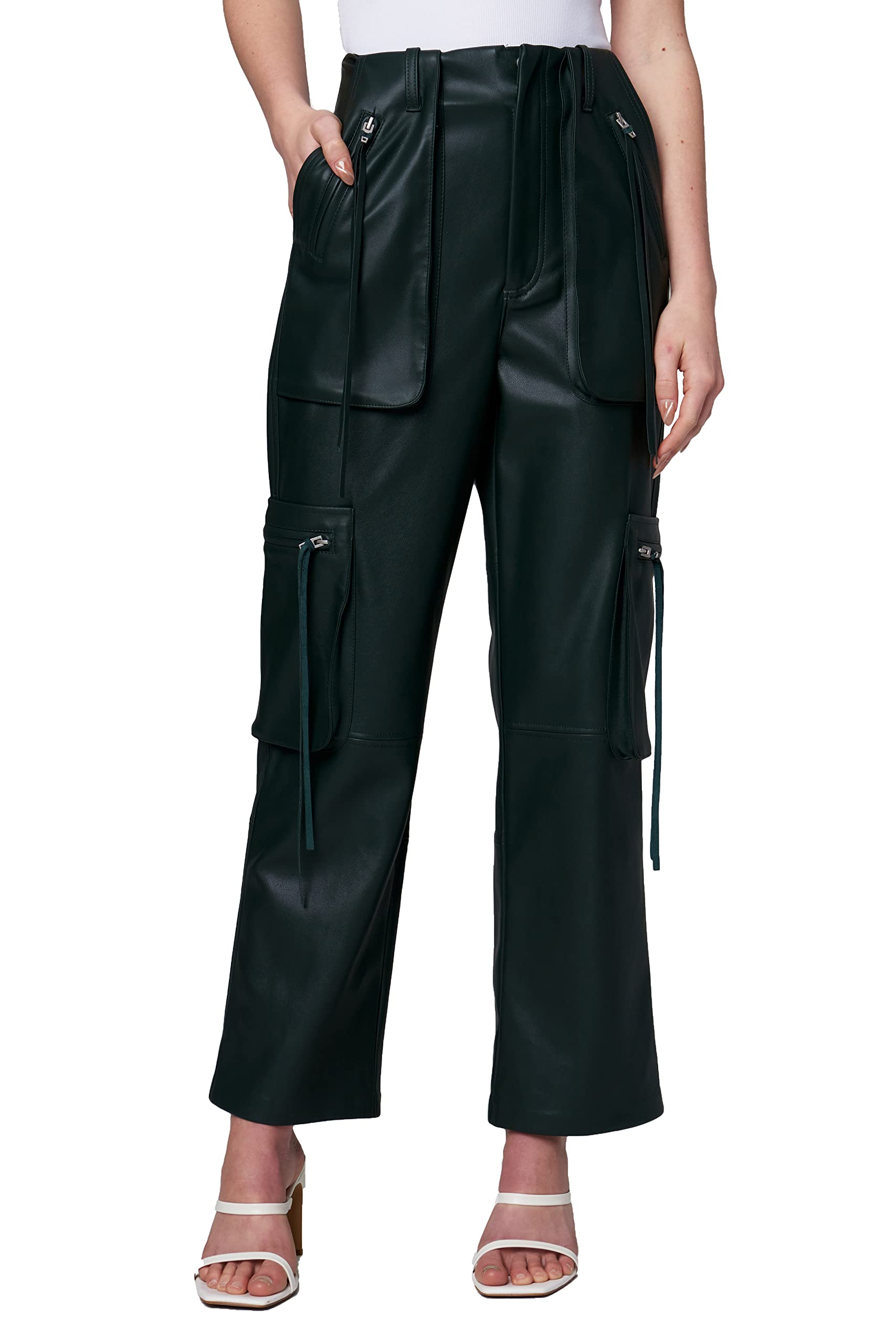 Photo 1 of [BLANKNYC] Women's Baxter Vegan Leather Cargo Pant